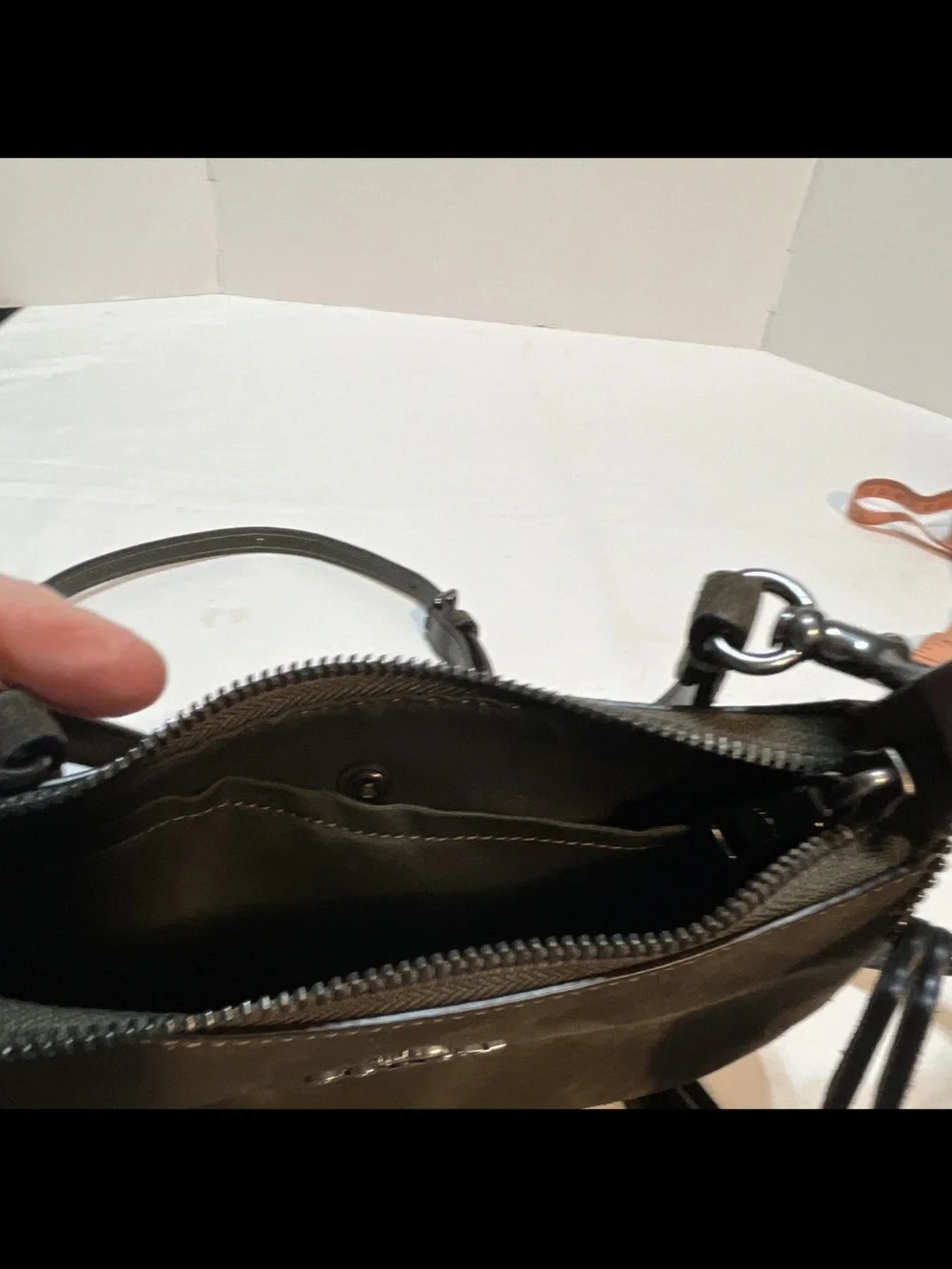 Coach Olive Suede Crossbody Bag with Tassel